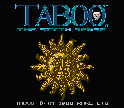 Taboo: The Sixth Sense title screenshot